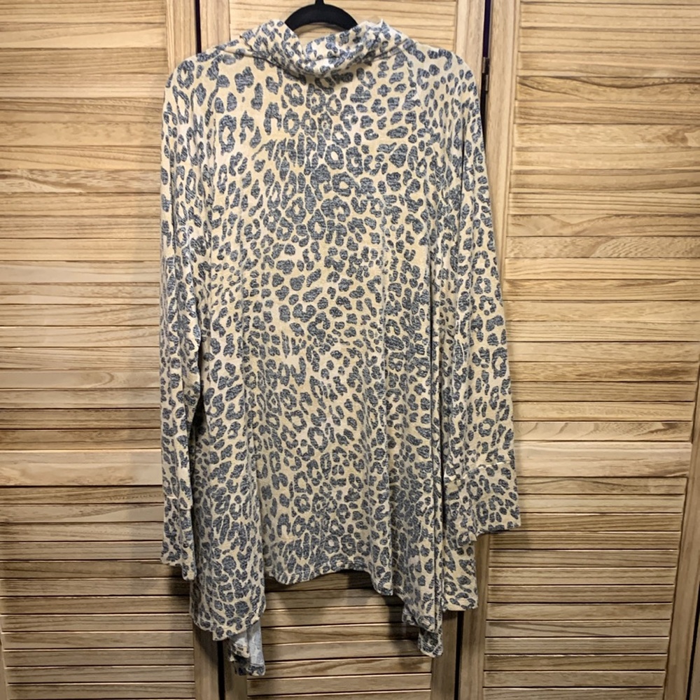 Active Cowl Neck Animal Print Brown Black Sweater 26/28W - Picture 9 of 9